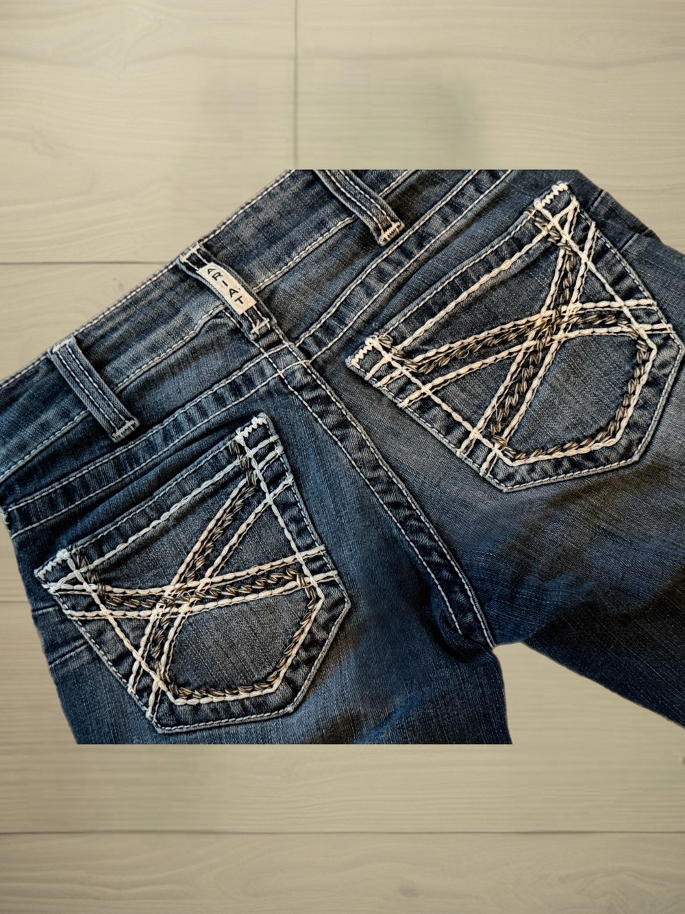 Ariat R.E.A.L. Denim Low Rise Boot Cut Jeans Women’s Size 24R Dark Wash Western - Picture 7 of 9